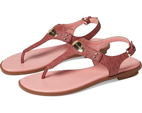 michael kors plate thong sandals pink|michael kors flat thong sandals.